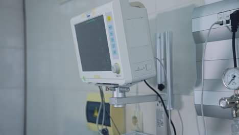empty intensive health care room. modern reanimation ward in new hospital.