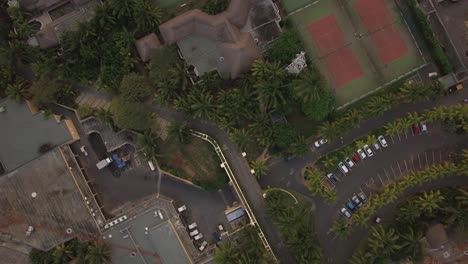 Aerial-shot-of-town-on-the-island-and-blue-ocean-Mauritius