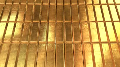 gold bars ingots 3d video animation