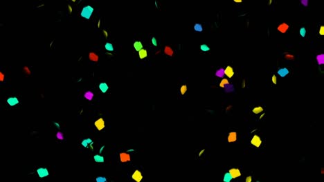 caída de partículas de color gráficos de movimiento con fondo de pantalla verde