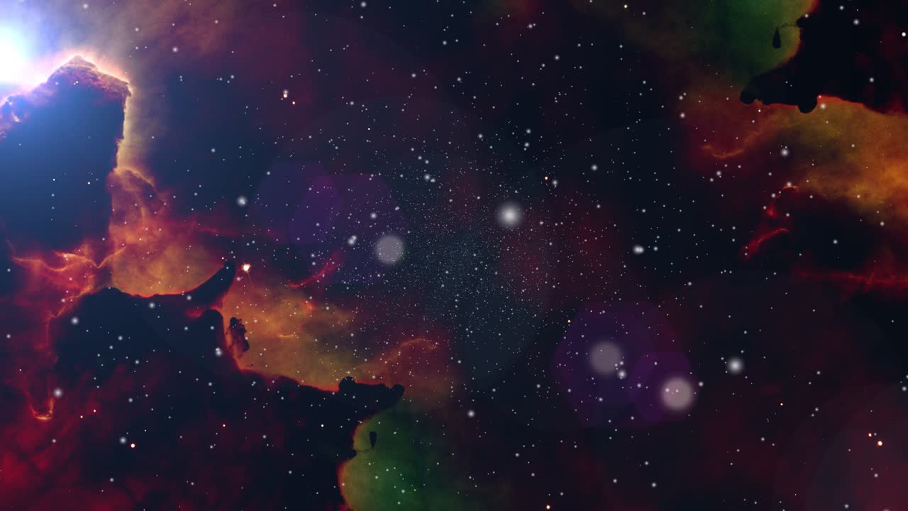 nebulose che si formano nell'universo circondate da una stella luminosa
