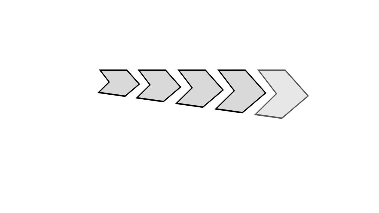 Animated Gray Chevron Arrows Moving in Sequence