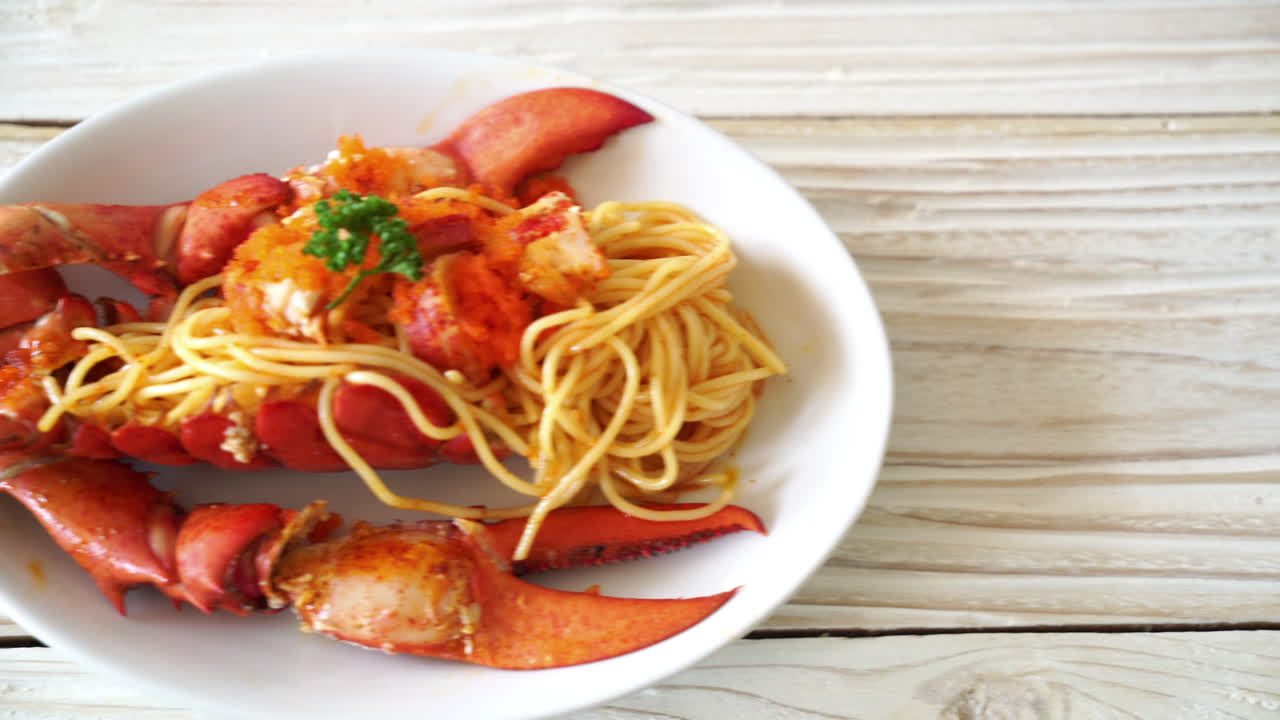 새우 계란 랍스터 스파게티