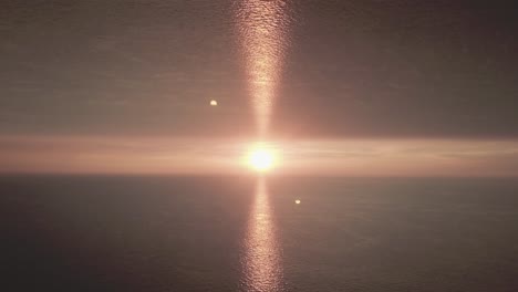 puesta de sol sobre el océano