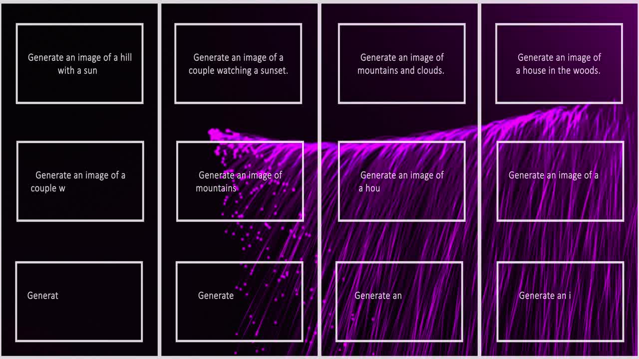animación de texto de inteligencia artificial y procesamiento de datos