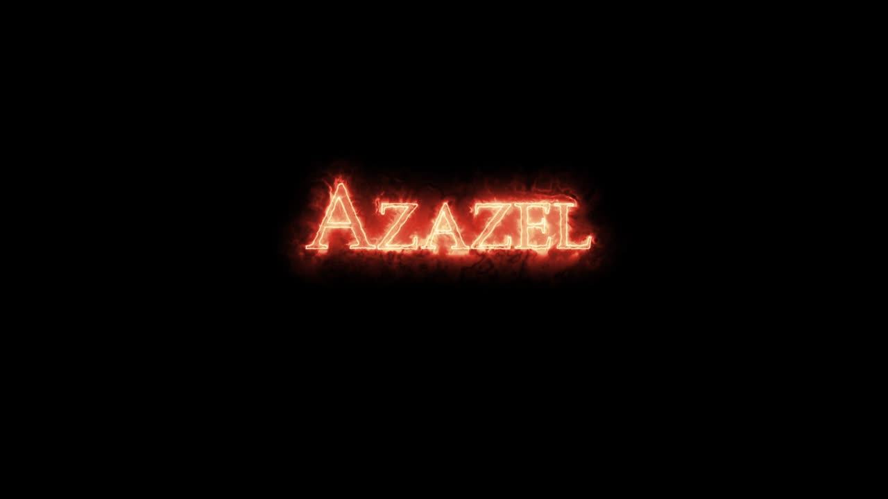 azazel escrito con fuego. bucle