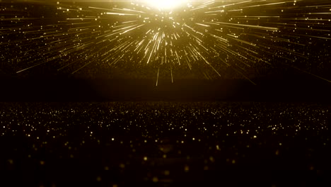 particles gold glitter bokeh award dust abstract background loop