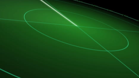 animation of line moving in circles over green background