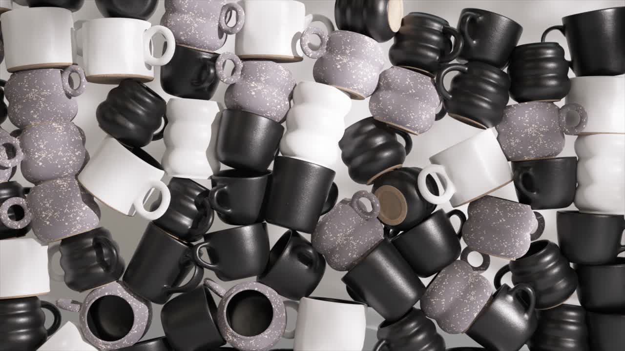 tazas de café apiladas