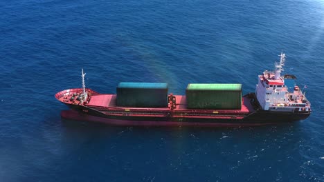 cargo ship in the ocean