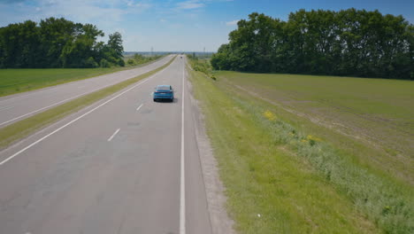 new audi goes out of town. full electric luxury audi drive on highway road