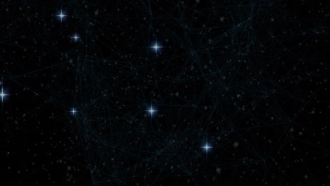 animación de estrellas cayendo sobre un fondo negro
