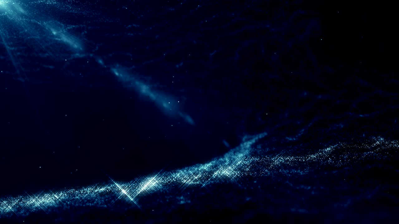 파란 먼지 입자 추상적인 빛 보케 모션 제목 영화적 배경 루프