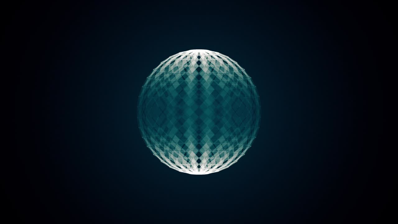 삼각형 선에서 지구의 느리게 회전하는 와이어 프레임