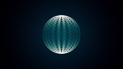 slow rotating wireframe of globe from triangles lines