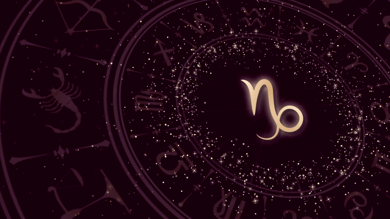 signo del zodiaco capricornio y rueda del horóscopo