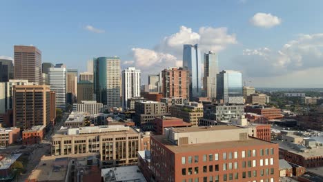 aerial view of downtown denver colorado usa