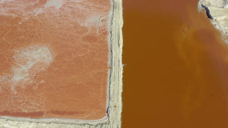 aerial view of salt flats