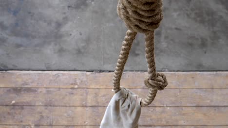 noose with hood swinging