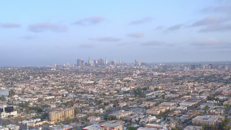 Aerea, città di Los Angeles, vista drone