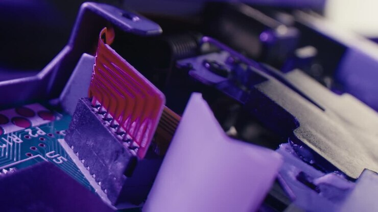 Floppy disc FDD close up, Using diskette for old PC computer macro. Archive programme or Music recorder, playing retro computer games. Vintage device for office, obsolete technology. . High quality 4k footage
