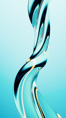 abstract blue gradient curve glass background, 3d rendering.