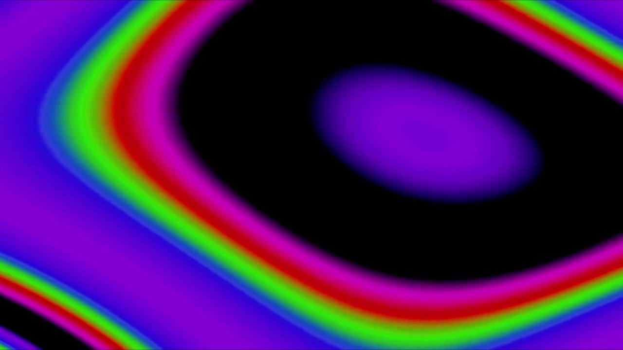 Abstract Rainbow Gradient Waves Moving on Black Background