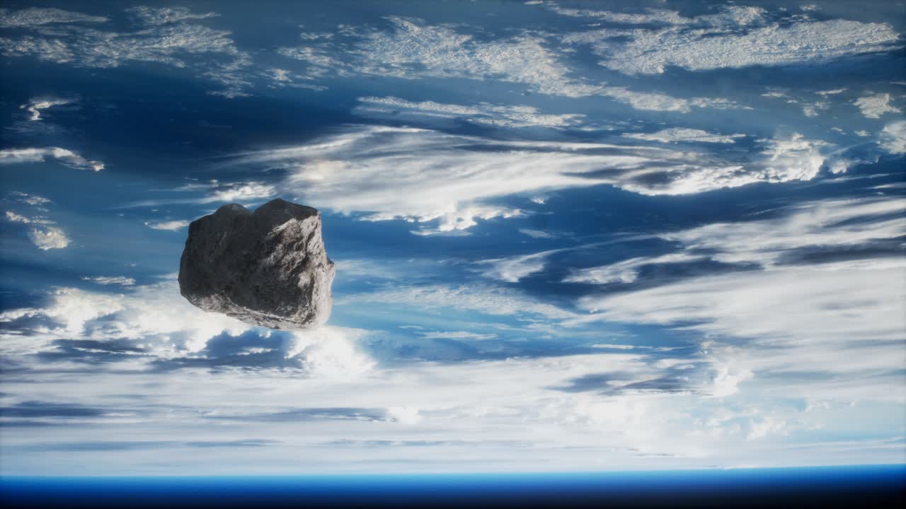 un asteroide peligroso se acerca al planeta tierra.