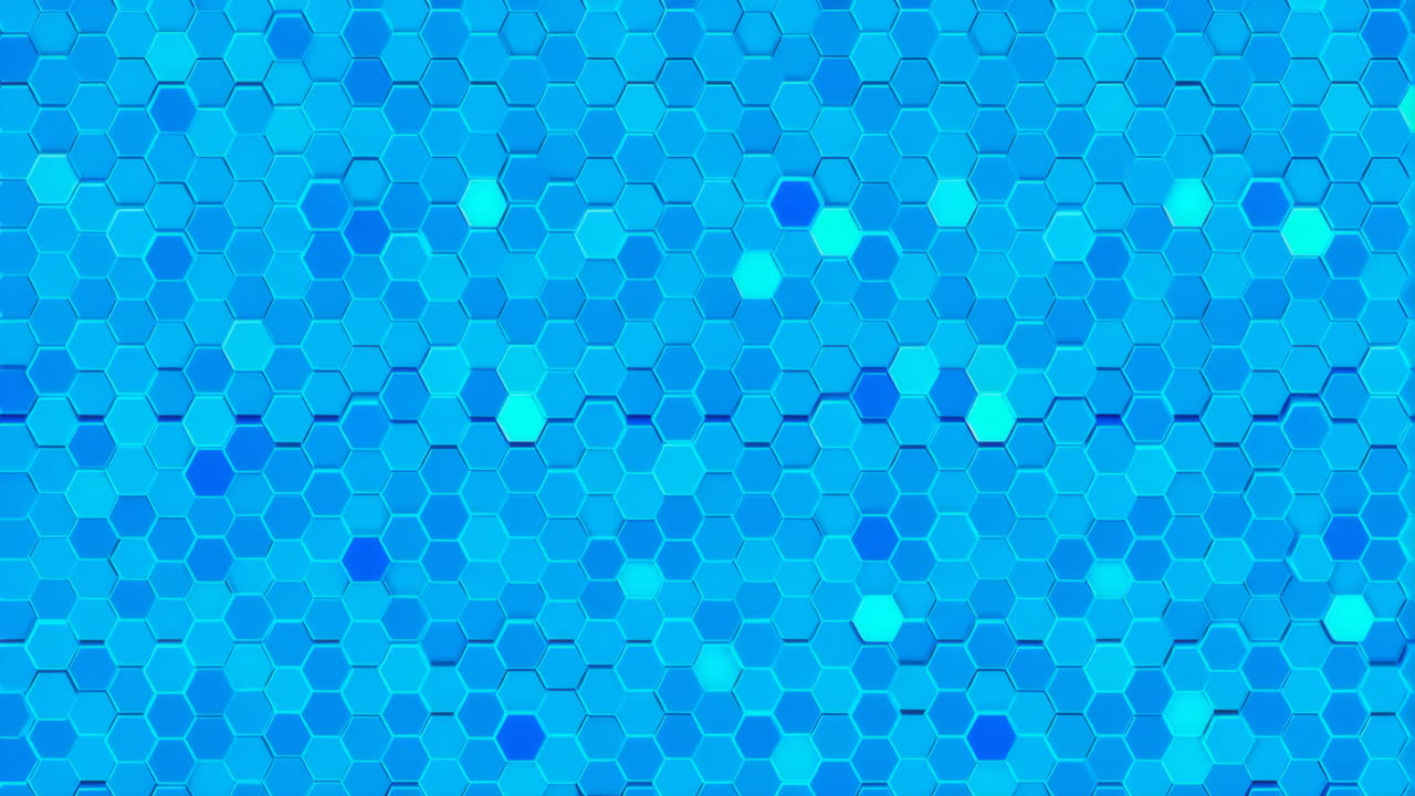 Abstract Blue Hexagonal Pattern Background