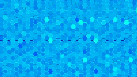 abstract blue hexagonal pattern background