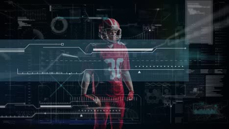 Animation-Verschiedener-Daten-über-Einen-American-Football-Spieler