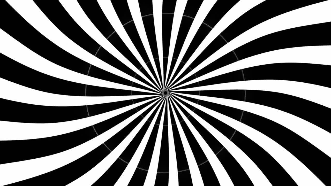 Animazione di spirale ipnotica con cerchio lampeggiante