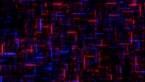 digital and neon lines pattern in rows