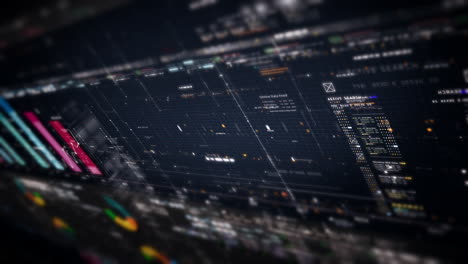 mercado de valores de negocios, comercio, gráfico de información con gráficos animados, gráficos y análisis de información de números de datos que se mostrarán en la pantalla de visualización del monitor para el tema de la maqueta de la reunión de negocios
