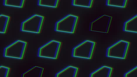 checkerboard pattern with blue and green square and rectangle lines