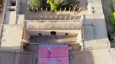 drone shot of the ancient city of babylon in iraq