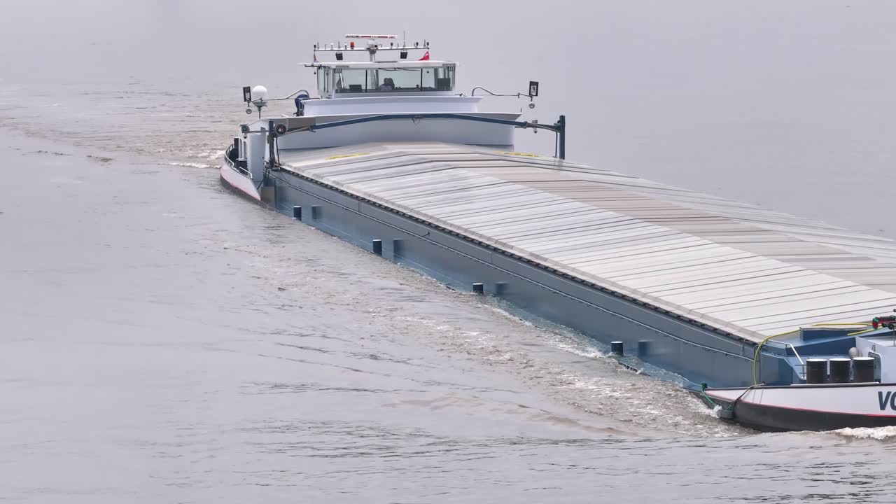 Large Barge on a River