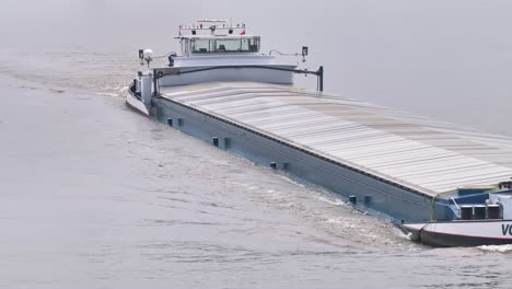 large barge on a river