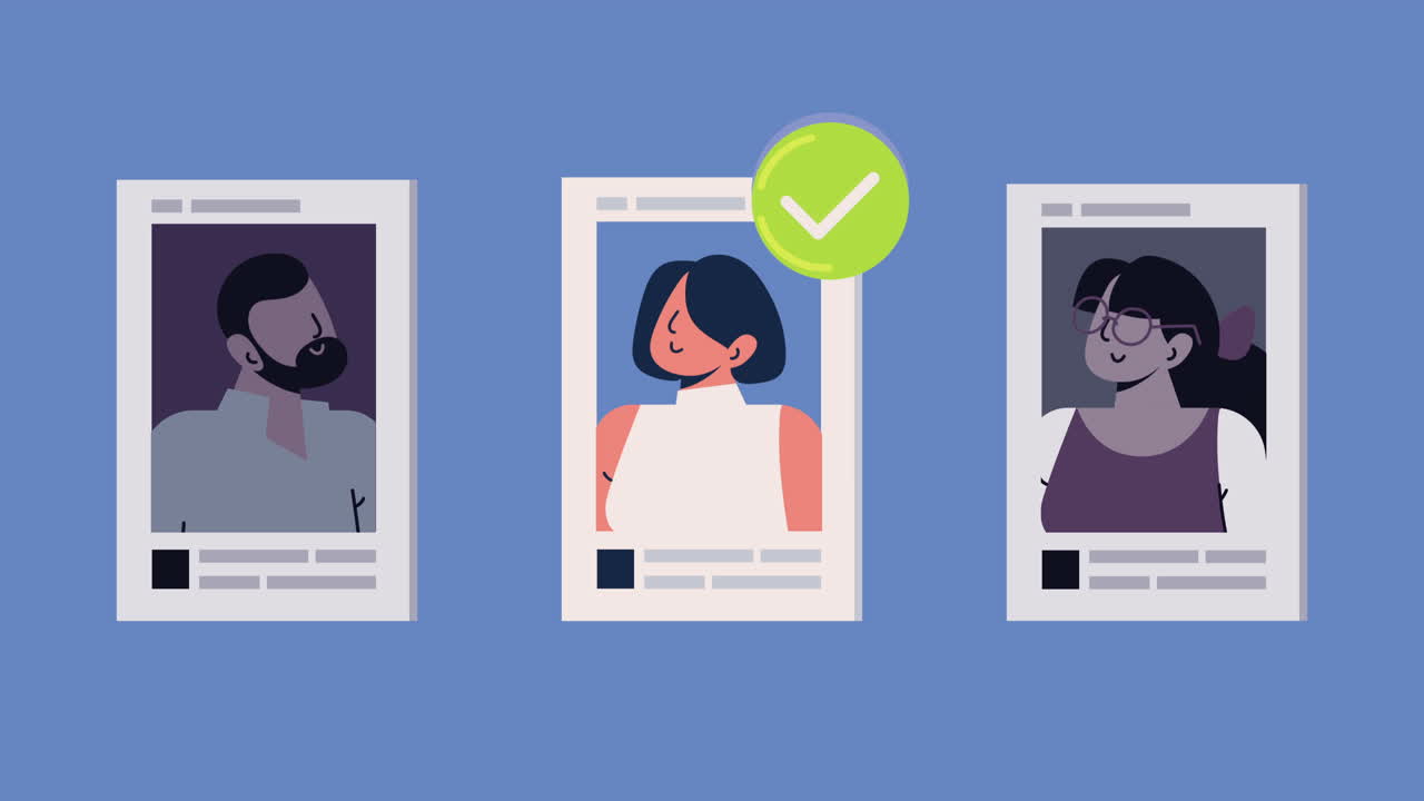 cuentas perfiles de redes sociales animación