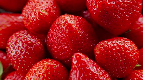 close-up of fresh strawberries