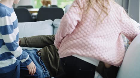 Children-waking-their-tired-father