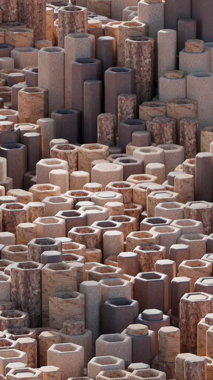 Abstract columns made of stone