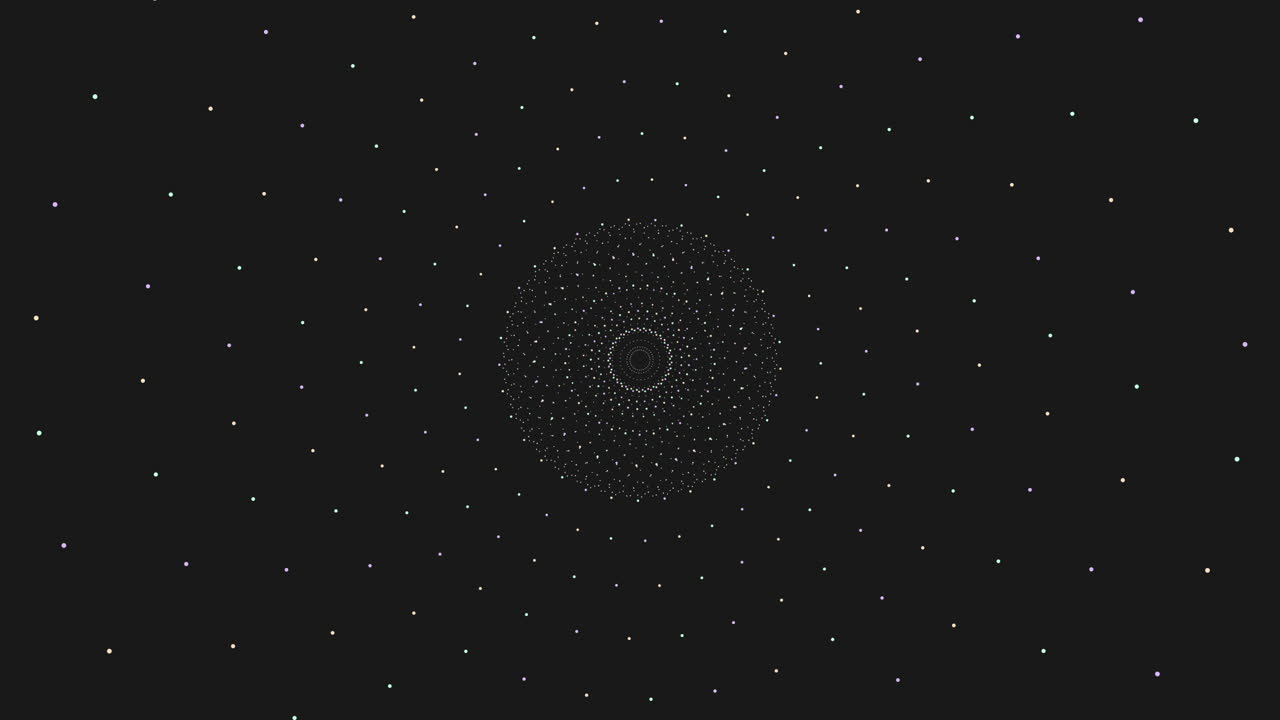 esfera futurista de fantasía con destellos de neón en gradiente oscuro