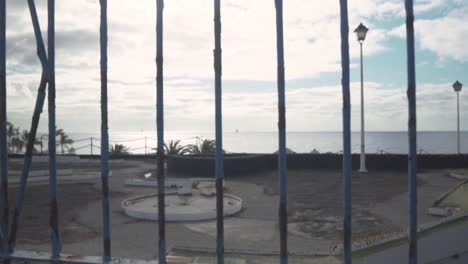 abandoned golf course with ocean view