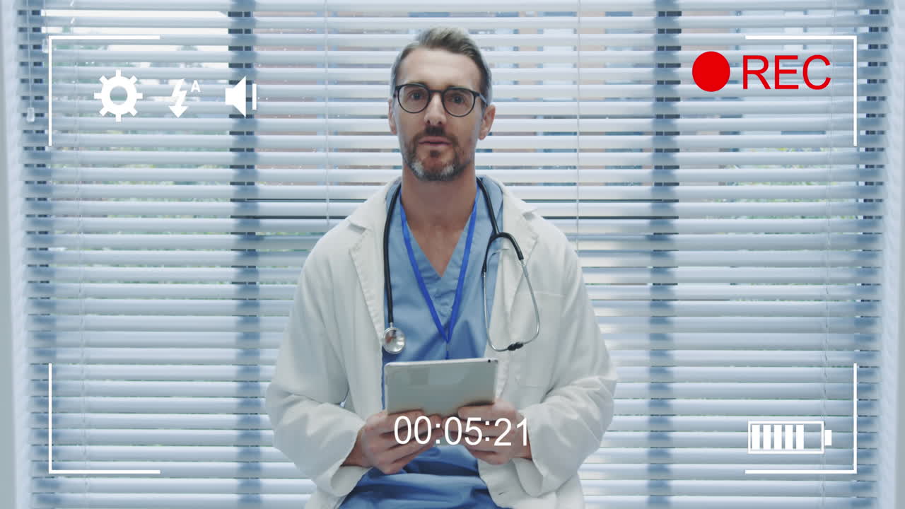Grabando a un médico con una cámara digital 4K