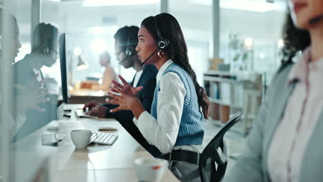 Geschäftsleute,-Callcenter-Büro