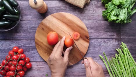 preparación de verduras frescas para cocinar