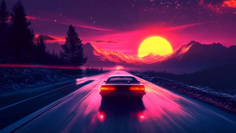 레트로 로드 트립 선