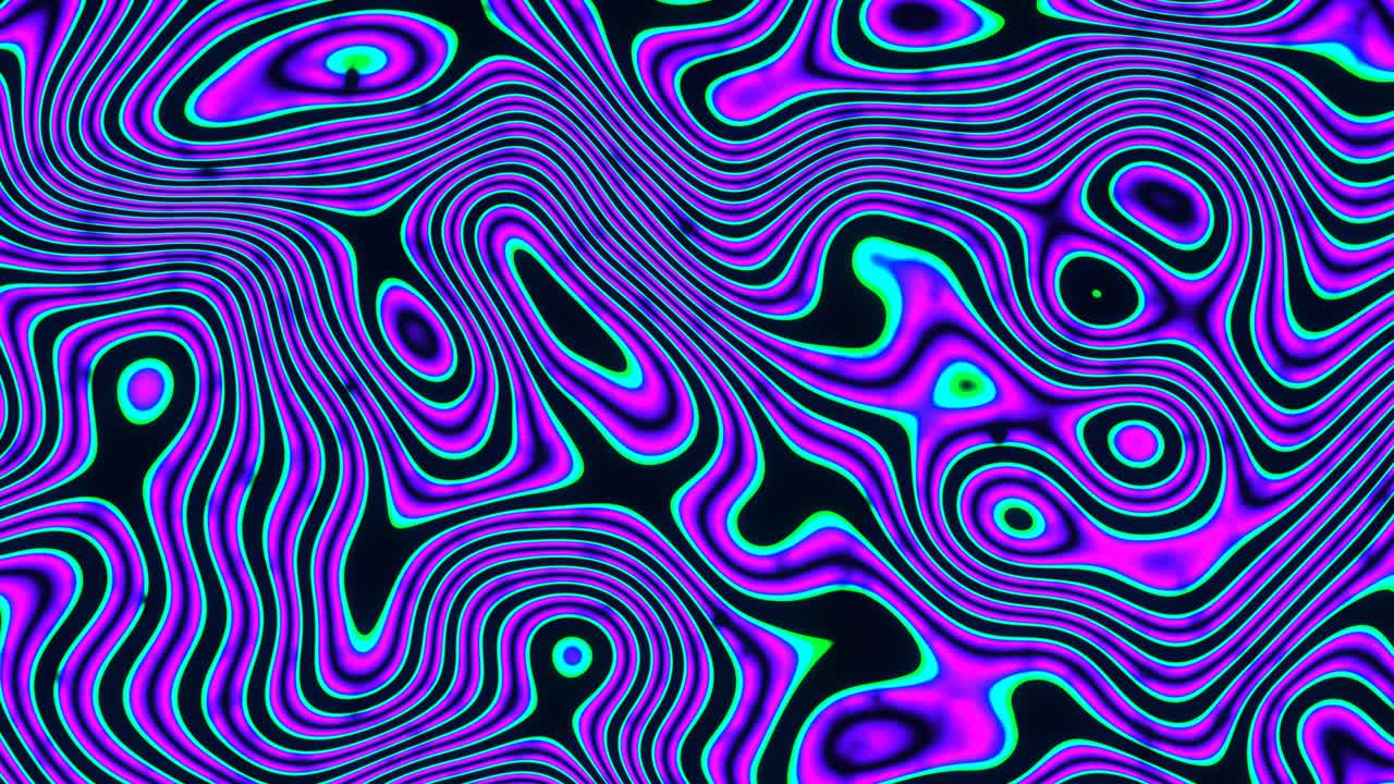 Neon color psychedelic waves effect
