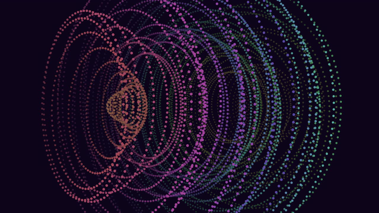 Colorful circular pattern consisting of various lines; purpose and representation unclear